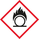 Gefahrensymbol flame over circle