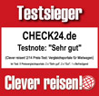 CHECK24 Mietwagenvergleich zum Sieger im Clever reisen!-Test gekrt