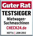 CHECK24 Mietwagenvergleich ist Testsieger