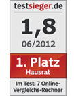 Hausratvergleich von CHECK24 erhlt den 1. Platz