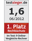 Rechtsschutzvergleich von Check24.de holt Gesamtsieg - Note 1,57