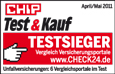 CHECK24 ist Testsieger im CHIP Versicherungsportal-Vergleich im Bereich Unfallversicherungen