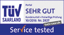 TÜV Saarland: Service Tested