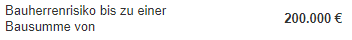PHV Lexikon: Bauherrenrisiko in den Tarifdetails (Mobile)