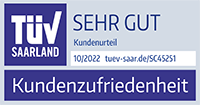 TÜV Saarland: Kundenzufriedenheit - Bestnote 'sehr gut'