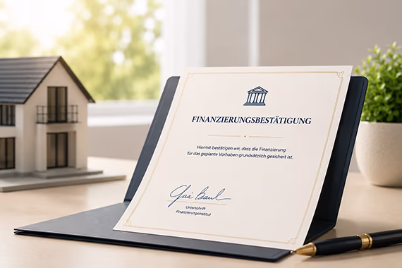 Baufinanzierungsbestätigung als Zertifikat