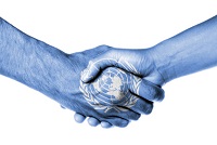 Logo Vereinte Nationen Händeschütteln
