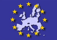 EU-Wappen Europakarte mit Sternen