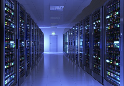 Eine Serverfarm verwalten viele Daten.