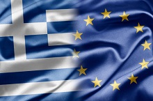 Flaggen Griechenland Europäische Union