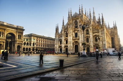 Historische Altstadt in Mailand.