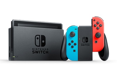 Nintendo Switch mit Joy-Cons neonblau und neonrot