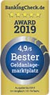 The CHECK24 deposit platform has been awarded the best deposit marketplace 2019.