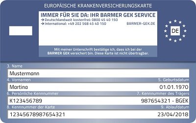 Europäische Krankenversicherungskarte