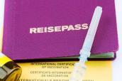 Reisepass, Spritze und Impfbuch