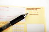 Arbeitsunfähigkeitsbescheinigung ("gelber Schein")