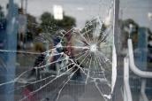 Glasscheibe mit Sprung