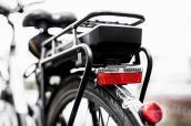 E-Bike-Akku und Hinterrad