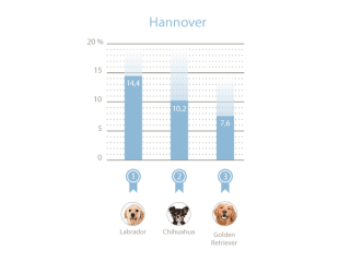Top 3 Städte beliebteste Hunderassen Hannover