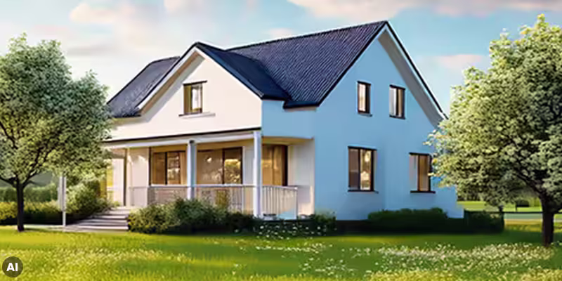 Grosses Grundstück mit einer Villa und Baumbestand
