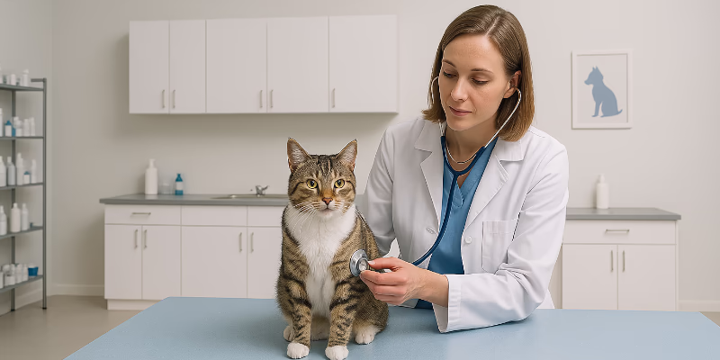 Kredit für Tierarztkosten: Schnelle Hilfe mit Sofortkredit Eine Katze bei der Tierarztuntersuchung
