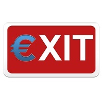 Schild mit Euro-Austritt.