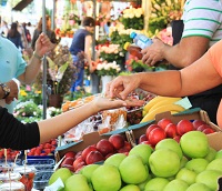 Obststand auf dem Markt