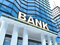 Fassade einer europäischen Bank