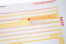 Überweisungsträger im SEPA-Format