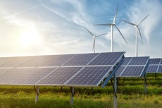 Solaranlagen und Windräder