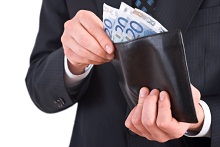 Kaufkraft: Bargeld im Geldbeutel