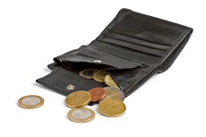 Geldbörse mit Kleingeld