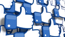 Daumen nach oben in Facebook