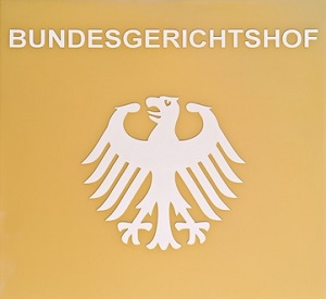 Deutscher Adler darunter der Schriftzug BUNDESGERICHTSHOF 