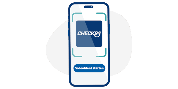 Smartphone auf dem das VideoIdent verfahren gestartet wird