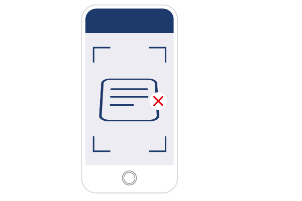 Falsch: Dokument schräg fotografiert. Dokument schräg fotografiert.