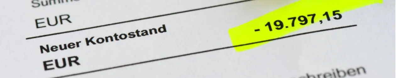Konto überziehen – Voraussetzungen und Folgen einer Kontoüberziehung Ein negativer Kontoauszug