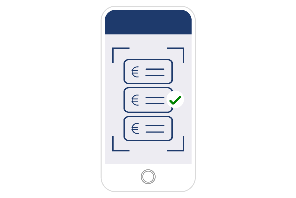 Richtig: Auch 3 gut lesbare Querformat-Kontoauszüge können auf ein Bild. Richtig: Auch 3 gut lesbare Querformat-Kontoauszüge können auf ein Bild.