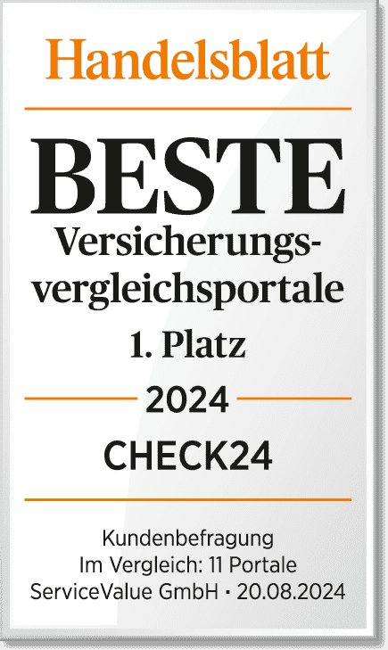 07/2024 – Handelsblatt & ServiceValue: CHECK24 ist das beste Portal für Versicherungsvergleiche