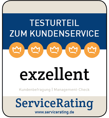 112/2019 – ServiceRating: Erneut mit der Testnote „exzellent" ausgezeichnet