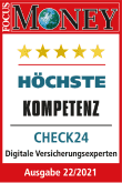 05/2021 – FOCUS MONEY: CHECK24 überzeugt mit „Höchster Kompetenz”