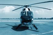 Hubschrauber am Boden