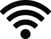 WLAN-Symbol schwarz auf weiß