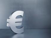 Eurozeichen auf grauem Hintergrund