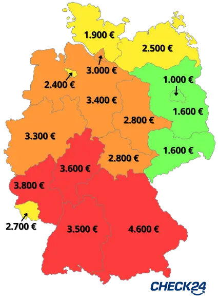 Kosten eines Sargwahlgrabs für die Landeshauptstädte