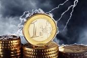 Blitz trifft Euromünzen