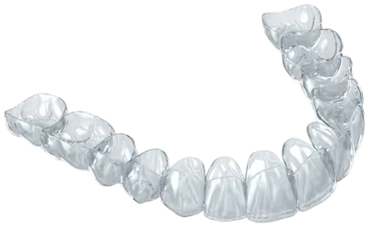 Invisalign-Schiene mit transparenten Alignern